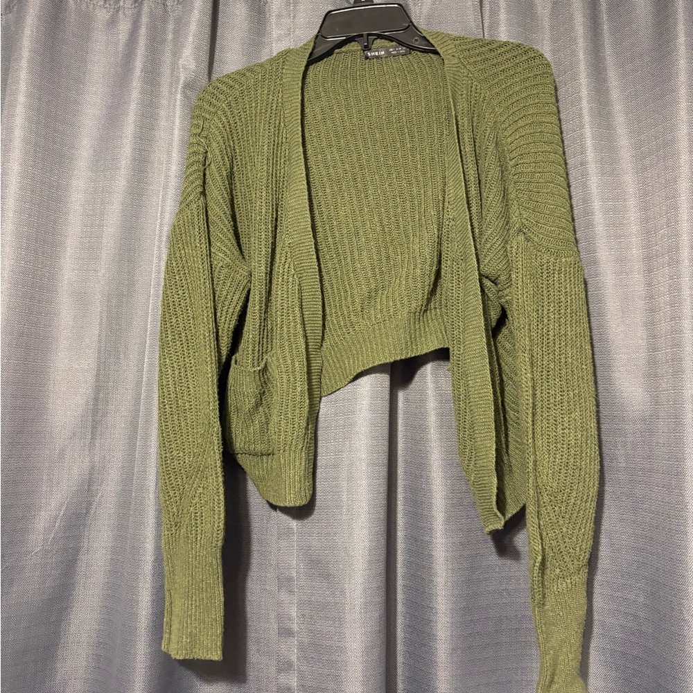 SHEIN Olive Green Women's Cardigan